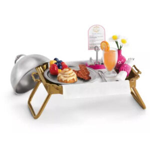 American Girl Grand Hotel ROOM SERVICE TRAY SET Bed Breakfast Food Accessories +